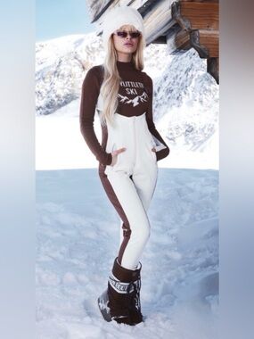 PrettyLittleThing Ski Bib Jumpsuit and Sweater